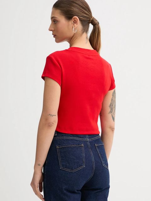 Calvin Klein Jeans t-shirt damski kolor czerwony LV047AB802