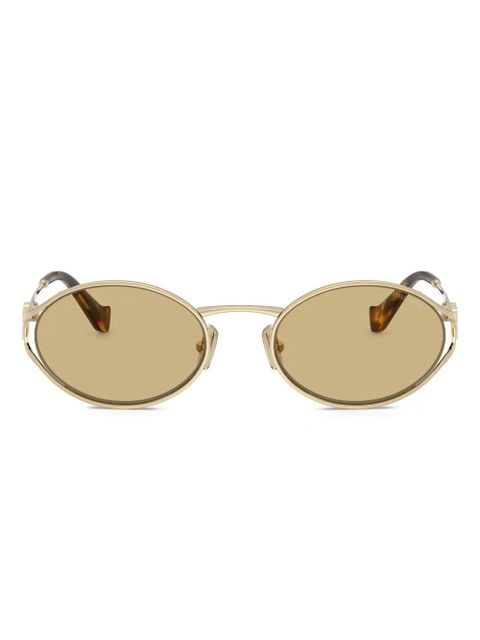 Miu Miu Eyewear oval-frame sunglasses - Gold - zdjęcie produktu nr 1