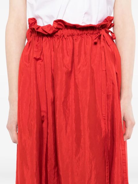Jil Sander ruffled skirt - Red
