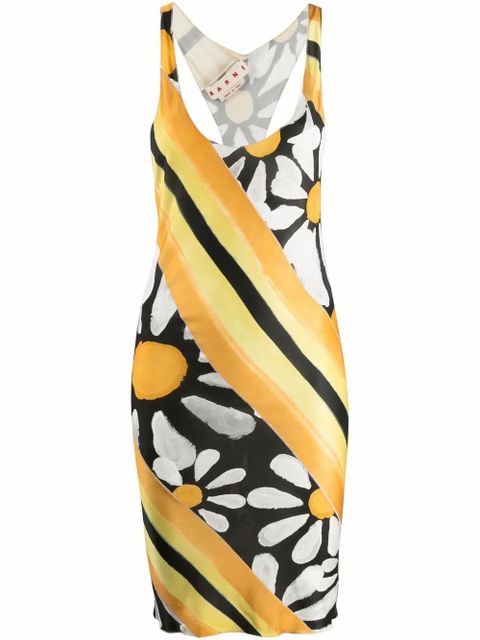 Marni long mix-print sleeveless vest - Black - zdjęcie produktu nr 1