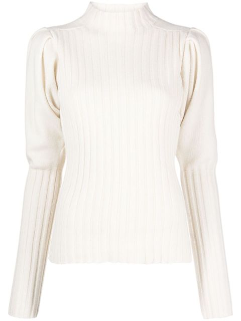 Chloé ribbed-knit cashmere jumper - Neutrals - zdjęcie produktu nr 1