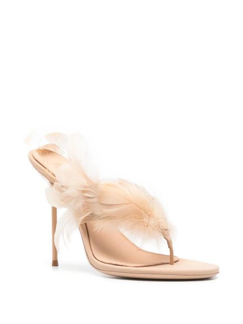 Paris Texas Lidia feather sandals - Neutrals - zdjęcie produktu nr 2