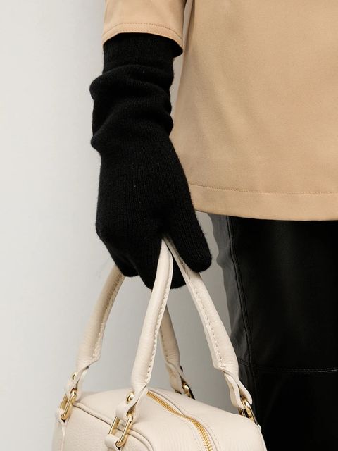 Answear.LAB rękawiczki wełniane damskie kolor czarny - zdjęcie produktu nr 2