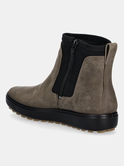 Ecco sztyblety Soft 7 Tred Chelsea Gtx kolor zielony na płaskim obcasie 450463-02559