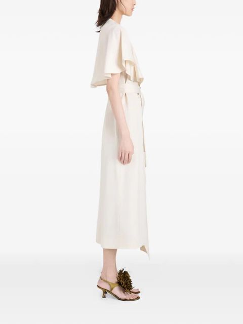 Proenza Schouler Isolde tie belt midi dress - Neutrals