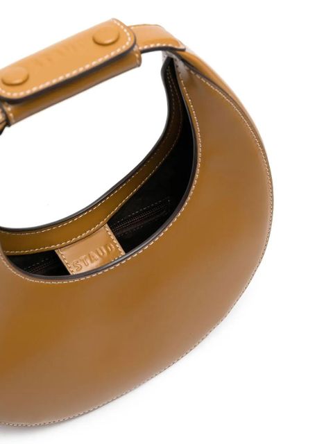 STAUD Moon leather tote bag - Brown