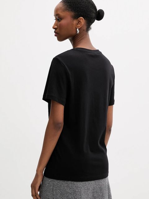 Liu Jo t-shirt bawełniany damski kolor czarny MF5410 JS923