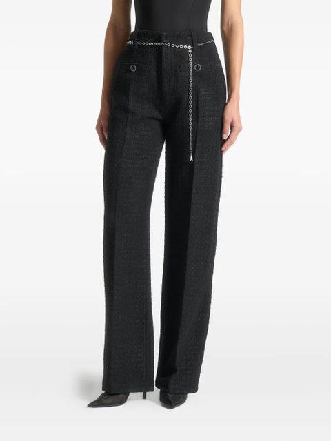 Manière De Voir Nathalie belted tweed trousers - Black - zdjęcie produktu nr 2