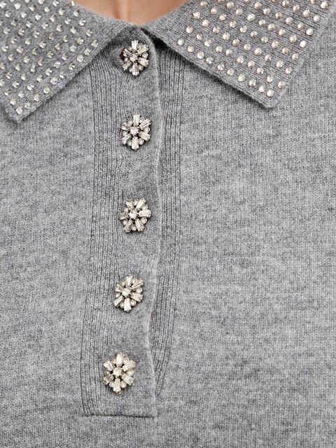 Fracomina sweter wełniany damski kolor szary lekki FR25WT7005K53201