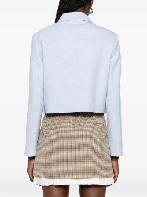 Maje front-pocket button-fastening jacket - Blue