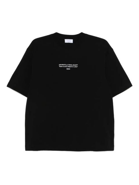 Off-White cotton T-shirt - Black - zdjęcie produktu nr 1