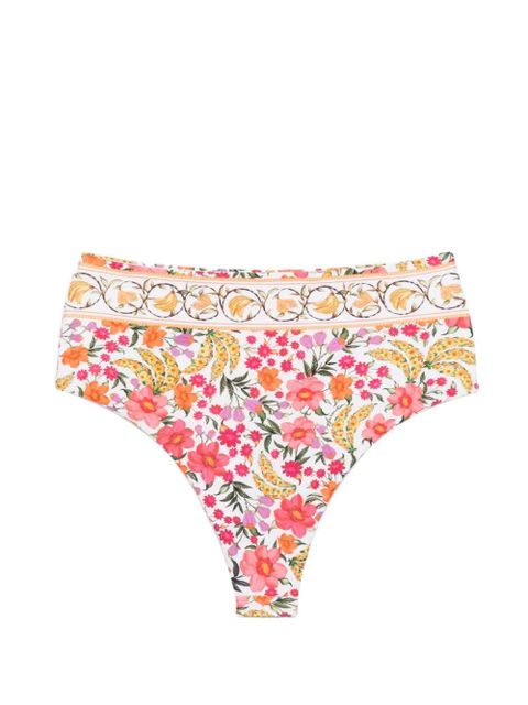 FARM Rio floral high-waist bikini bottom - White - zdjęcie produktu nr 2