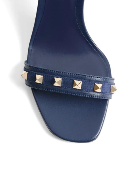 Valentino Garavani Rockstud kidskin sandals with strap 80mm - Blue