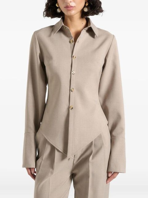 Manière De Voir Sonia Angled tailored shirt - Brown