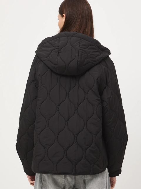 Medicine kurtka damska kolor czarny przejściowa oversize