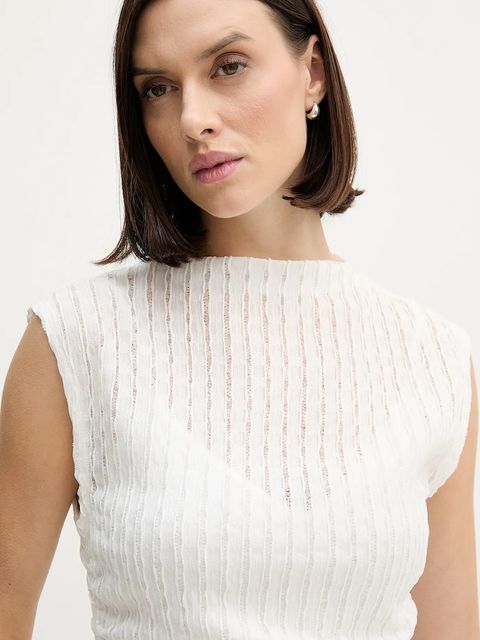 Dkny bluzka damska kolor biały gładka P5JHTDPG