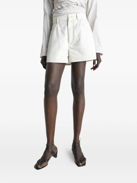 LEMAIRE cotton twill mini shorts - Neutrals