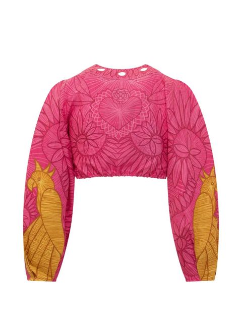 FARM Rio eyelet blouse - Pink - zdjęcie produktu nr 2