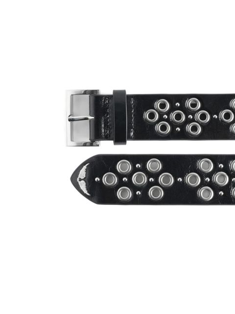 Zadig&Voltaire Starlight eyelet-embellished belt - Black