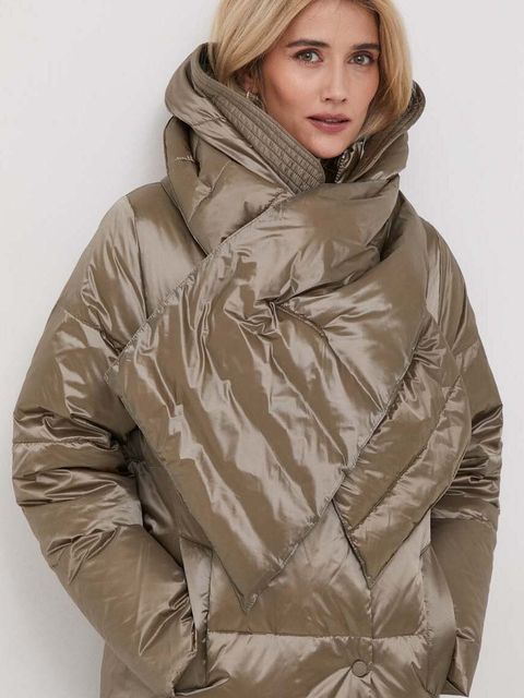 Tiffi kurtka puchowa damska kolor beżowy zimowa