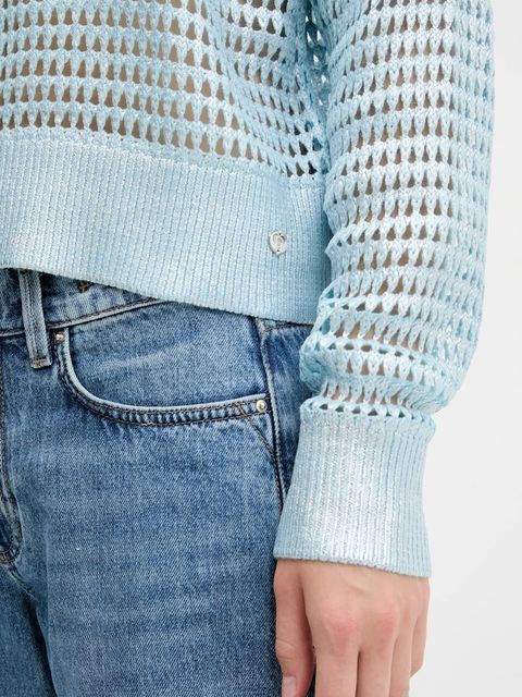 Desigual sweter WHISTLER damski kolor niebieski lekki 25WWJF40