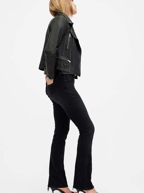 AllSaints kurtka skórzana CARGO BIKER damska kolor czarny przejściowa W085LB