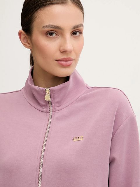 EA7 Emporio Armani bluza damska kolor różowy gładka AF12643.7W000191