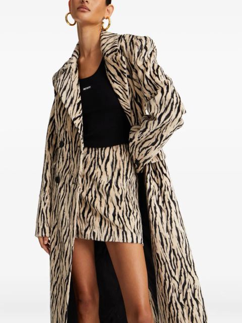 ROTATE BIRGER CHRISTENSEN zebra print skirt - Neutrals