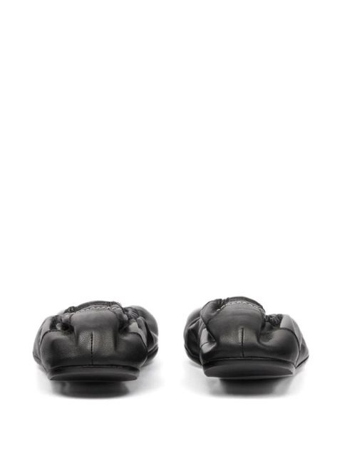 MM6 Maison Margiela charm gathered ballet flats - Black