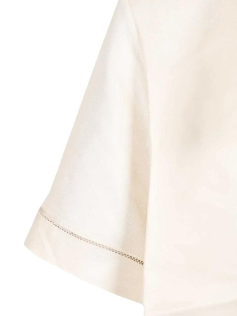 LouLou de Saison Havana short-sleeve blouse - Neutrals