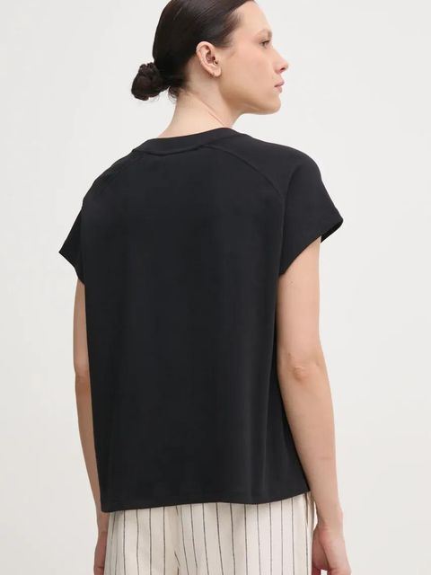 Tommy Hilfiger t-shirt bawełniany damski kolor czarny WW0WW44544