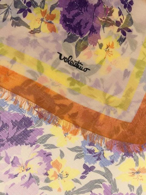 Valentino Garavani floral printed scarf - Neutrals - zdjęcie produktu nr 2