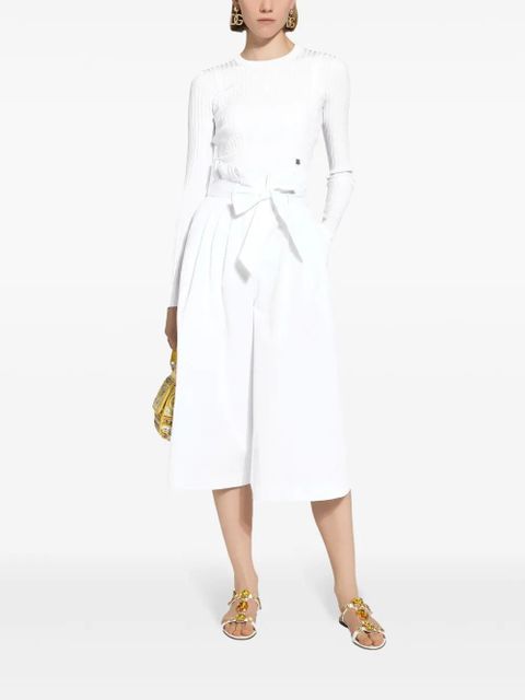 Dolce & Gabbana Metal logo cardigan - White