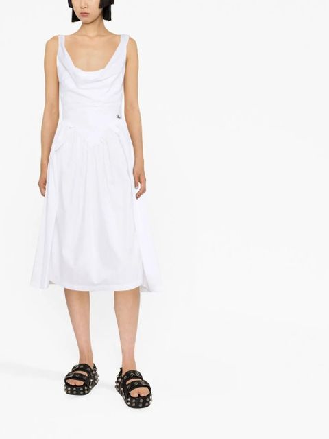 Vivienne Westwood Sunday cowl-neck cotton midi dress - White - zdjęcie produktu nr 2