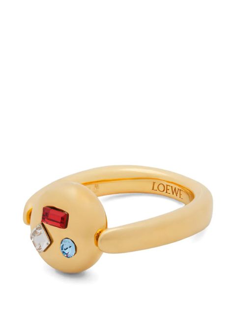 LOEWE crystal-embellished ring - Gold - zdjęcie produktu nr 1