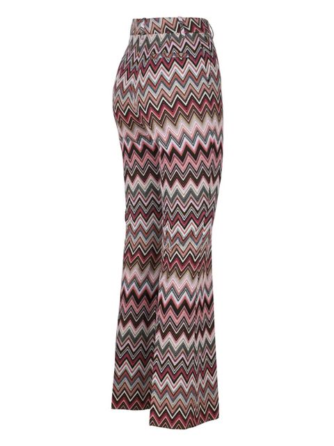 Missoni zigzag-pattern trousers - Red