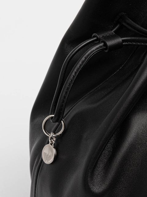 Emporio Armani torebka skórzana kolor czarny EW001496 AF14834