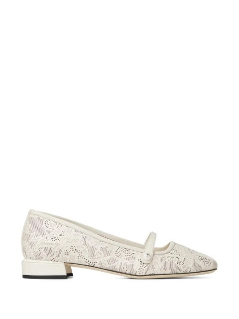 Jimmy Choo Elisa pearl laser-cut ballerina - White - zdjęcie produktu nr 1