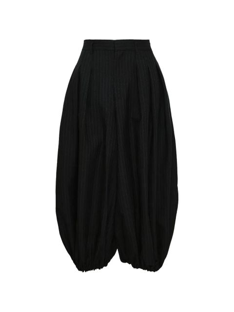 Comme Des Garçons pinstripe pleated trousers - Black - zdjęcie produktu nr 1