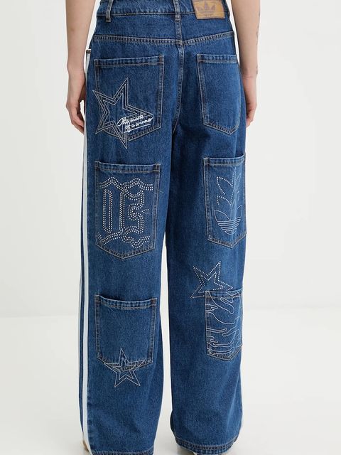 adidas Originals jeansy Baggy Gfx damskie high waist KC6278 - zdjęcie produktu nr 2