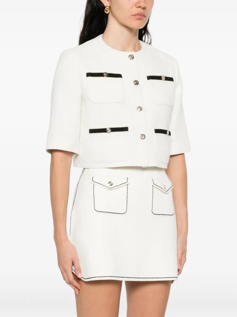 Maje cropped jacket - White