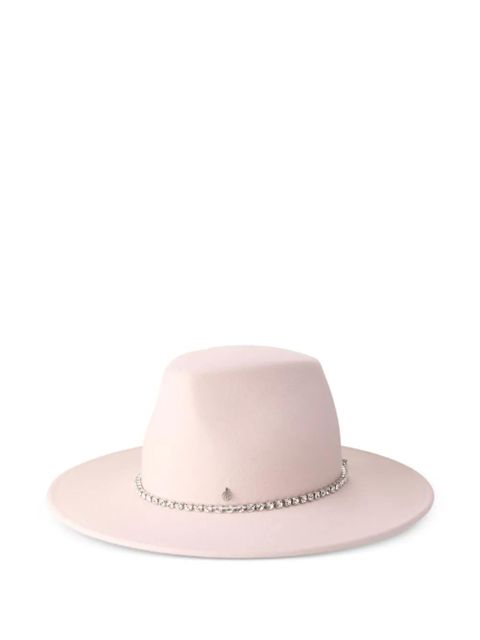 Maison Michel crystal-embellished hat - Pink - zdjęcie produktu nr 1