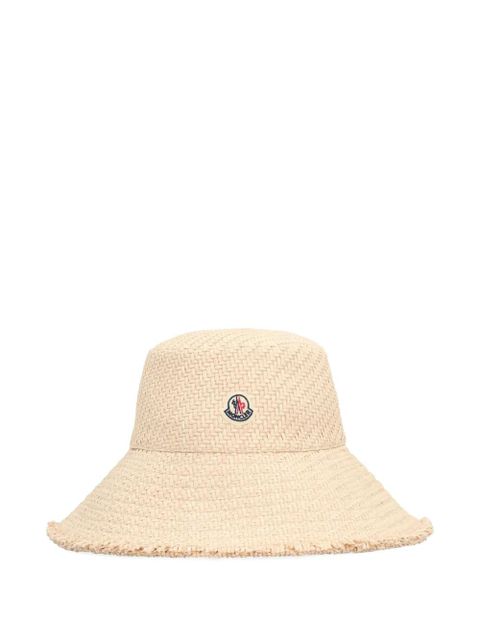 Moncler raffia wide-brim hat - Neutrals - zdjęcie produktu nr 1