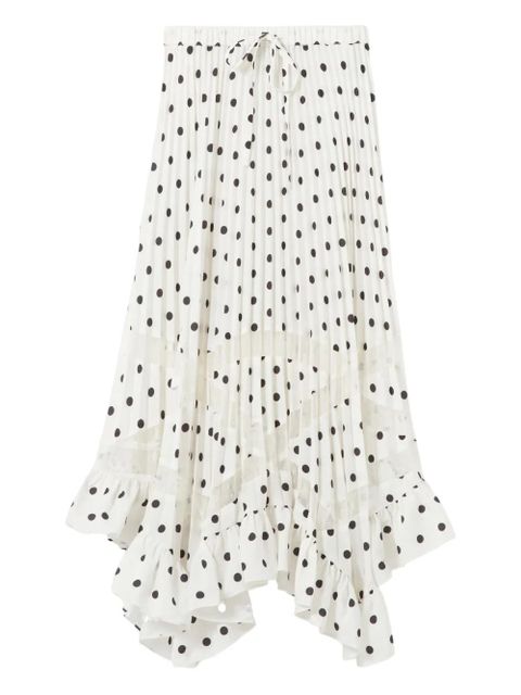 Claudie Pierlot polka-dot lace band midi skirt - White - zdjęcie produktu nr 1