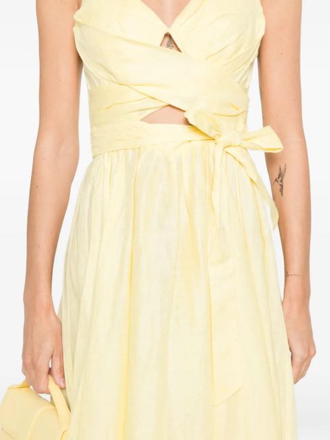 ZIMMERMANN tie-waist midi dress - Yellow