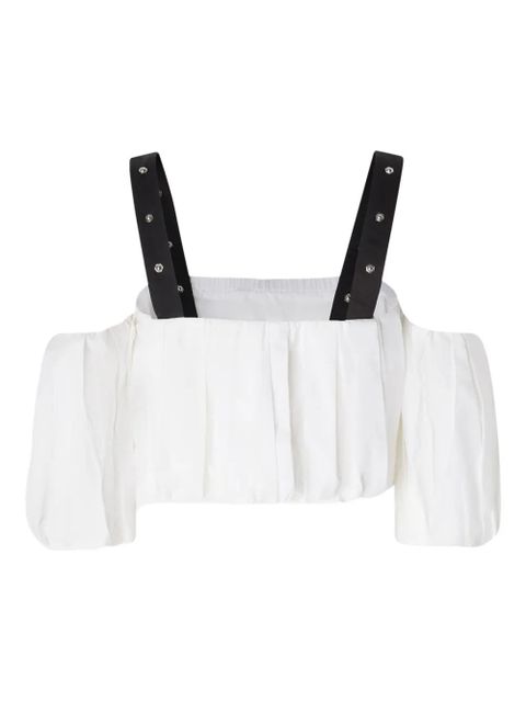 PINKO adjustable cropped top - White - zdjęcie produktu nr 2
