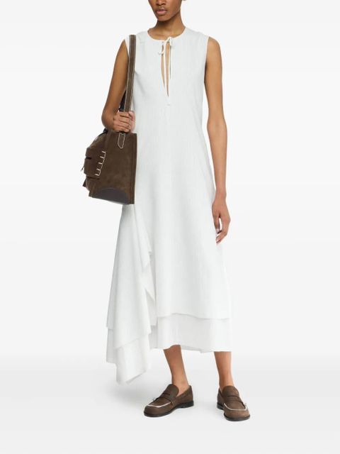JW Anderson tie-neck ruffled dress - White