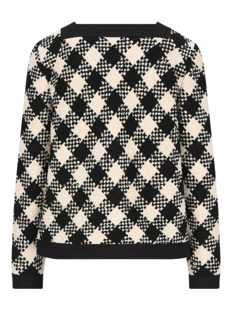 Valentino Garavani tweed damier-check jacket - Black