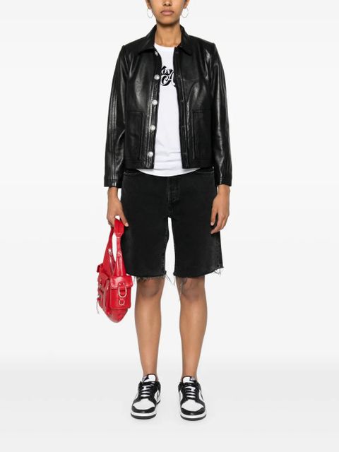 Zadig&Voltaire Litchi leather jacket - Black