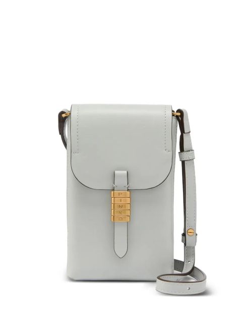 PINKO lettering leather shoulder bag - Grey - zdjęcie produktu nr 1